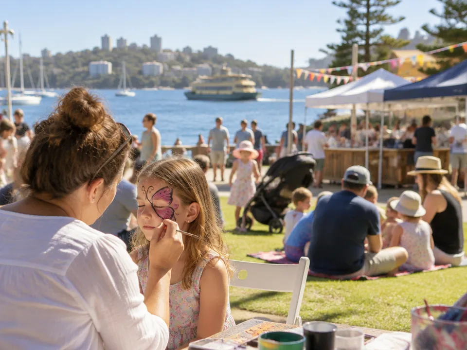 Illustration of Felons Manly Community Day (free face painting)